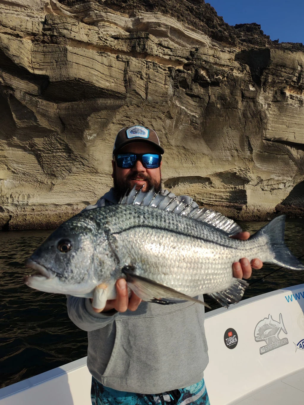 Kim with a good sized Omani Bream.