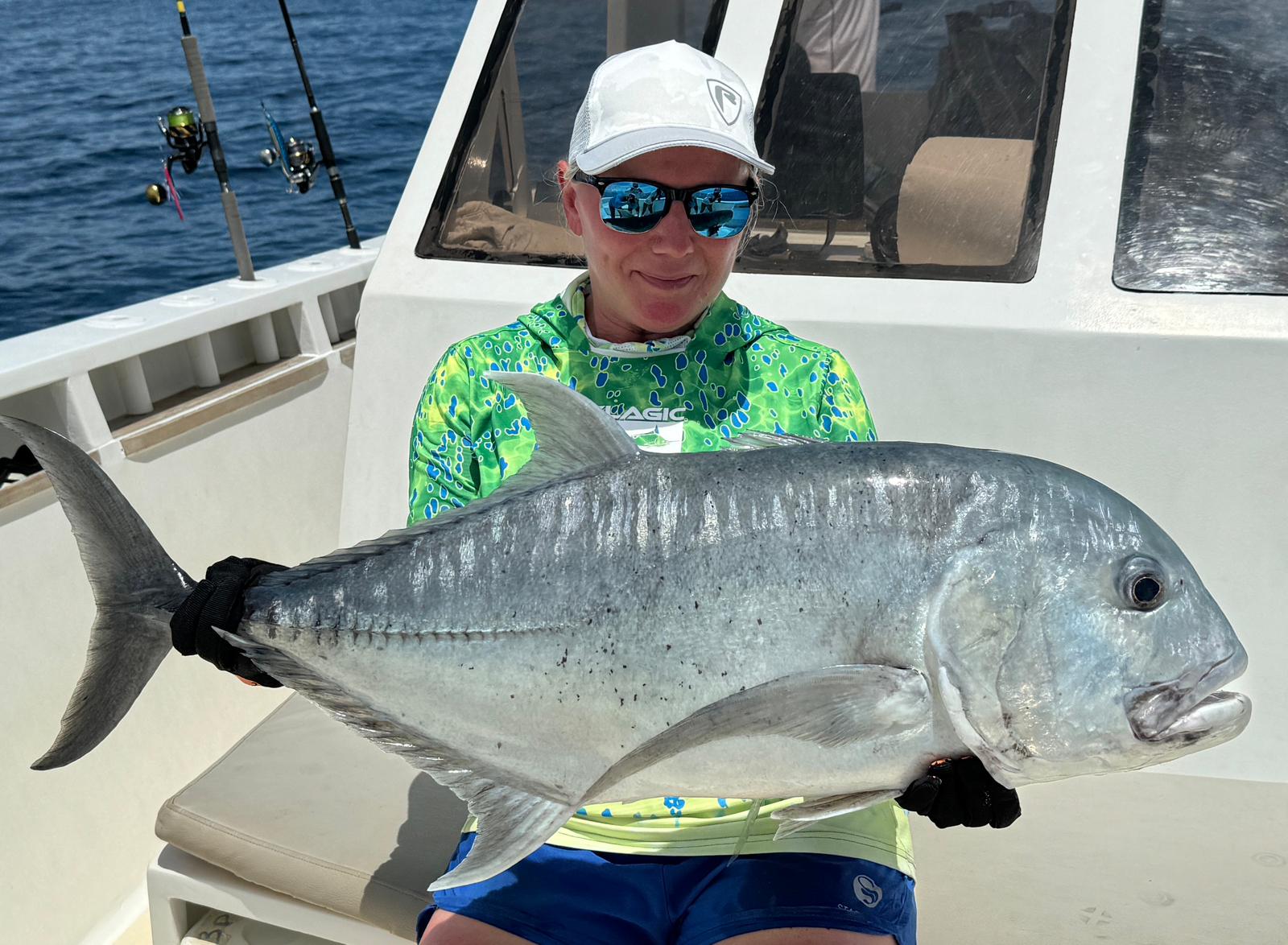 Manuela with Giant Trevally